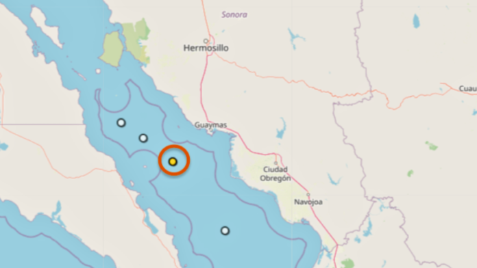 Registran temblor en Guaymas este martes