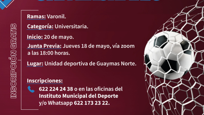 Invitan a participar en el Primer Torneo de Fútbol Soccer Universitario