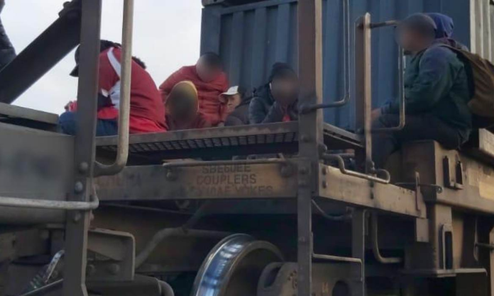Rescatan a 251 migrantes trasladados en vagones del tren en Sonora