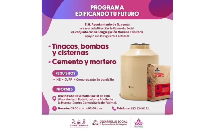 Continua municipio con apoyos de tinacos, bombas y cisternas