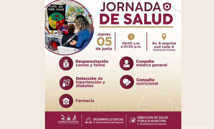 Invitan a jornada de salud en la colonia San Vicente