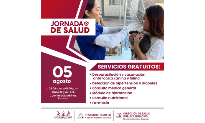 sector Golondrinas Llevará Jornada de salud a calle 32 avenida XIX (cancha) del sector Golondrinas