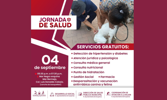 Llevaran Jornada de la Salud a la colonia Luis Donaldo Colosio