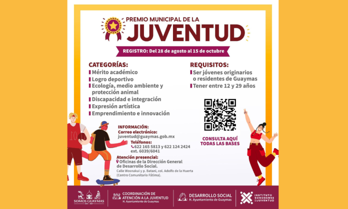 Premio Municipal de la Juventud Invitan a participar en el Premio Municipal de la Juventud