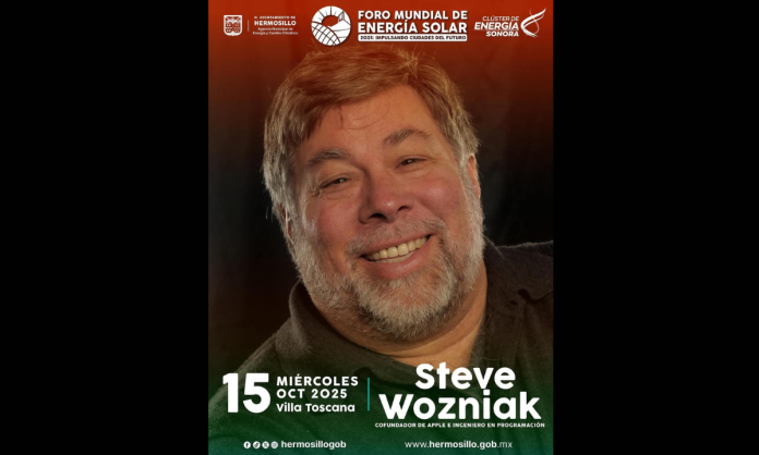 Foro Mundial de Energia Solar Todo listo para el Cuarto Foro Mundial de Energía Solar de Hermosillo con participación de Steve Wozniak, cofundador de Apple