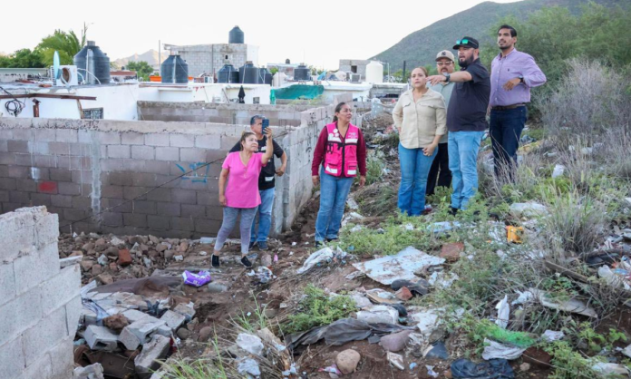 Recorren colonias afectadas por las lluvias para emprender las acciones necesarias