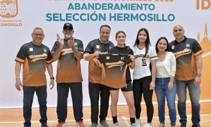 Abandera Toño Astiazarán a la selección más grande de Hermosillo que participará en la Olimpiada Nacional