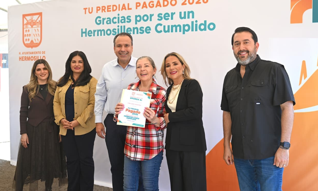 Beneficia Toño Astiazarán a familias hermosillenses con programa “Tu Predial Pagado 2026”