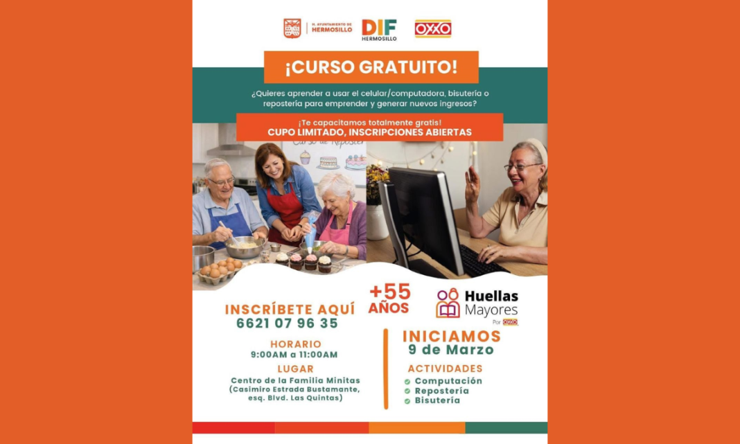 Aprende computación, bisutería y repostería con los cursos de DIF Hermosillo a partir del 9 de marzo