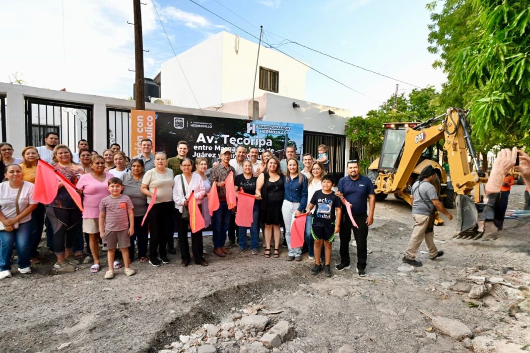 Cumple Toño Astiazarán a más de 6500 vecinos de la Solidaridad con rehabilitación de calle Tecoripa