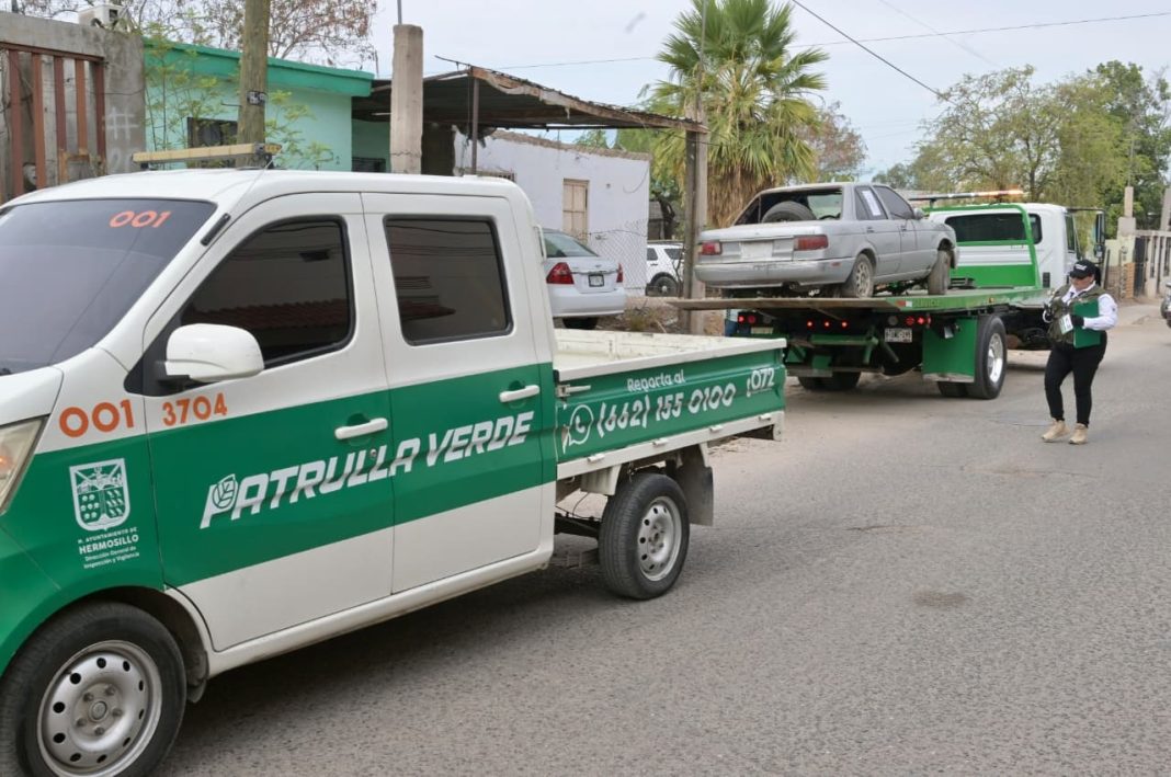 Supera Gobierno de Hermosillo meta en la primera etapa del operativo de vehículos abandonados